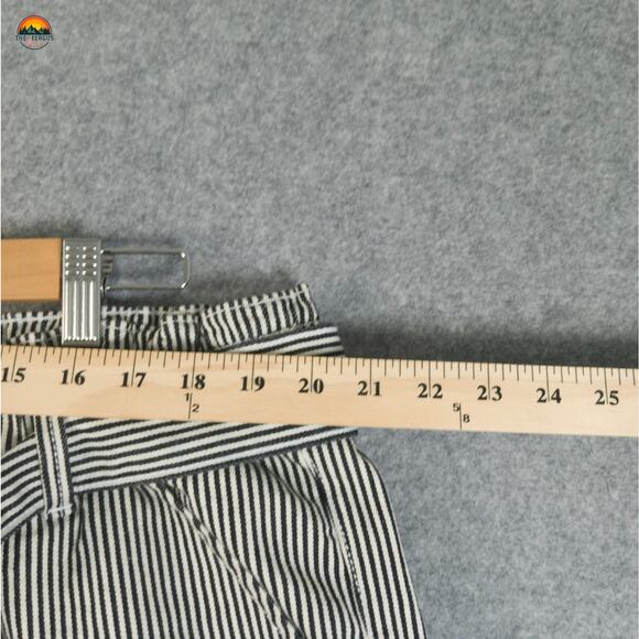 Lane Bryant Striped Shorts Black White Tie Waist Summer Women's Plus Size 18 - Picture 4 of 8